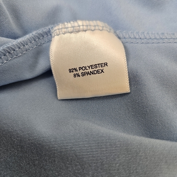 Peter Millar Summer Comfort USGA Short Sleeve Solid Sky Blue Polo Knit Shirt XL - Picture 7 of 9